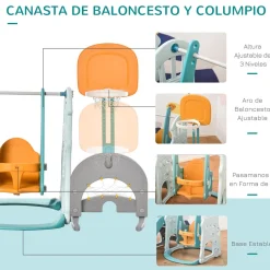 Homcom - Parque infantil de actividades 5 en 1* Columpios