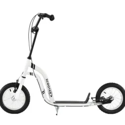 Homcom - Patinete Ajustable Para Niños Blanco/Negro