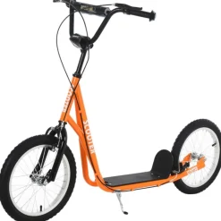 Homcom - Patinete Ajustable Para Niños Naranja