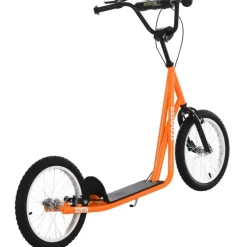 Homcom - Patinete Ajustable Para Niños Naranja