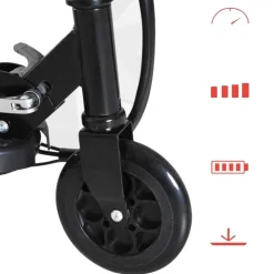 Homcom - Patinete Eléctrico Plegable Acero Negro* Patines Y Monopatines