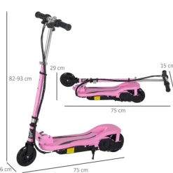 Homcom - Patinete Eléctrico Plegable Metal