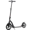 Homcom - Patinete plegable aluminio negro