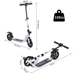 Homcom - Patinete Plegable de Aluminio