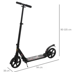 Homcom - Patinete Plegable Aluminio PP PU* Patines Y Monopatines