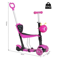 Homcom - Patinete scooter con asiento ajustable* Patines Y Monopatines
