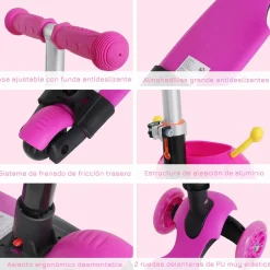 Homcom - Patinete scooter con asiento ajustable* Patines Y Monopatines