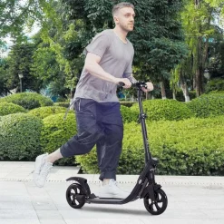 Homcom - Patinete Scooter Ajustable 2 ruedas Grande Negro* Patines Y Monopatines