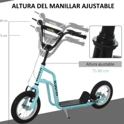 Homcom - Patinete Scooter regulable Azul