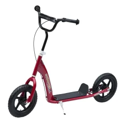 Homcom - Patinete Scooter Ajustable 2 ruedas Rojo* Patines Y Monopatines