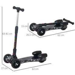 Homcom - Patinete scooter con efectos de luz y sonido* Patines Y Monopatines