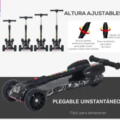 Homcom - Patinete scooter con efectos de luz y sonido* Patines Y Monopatines