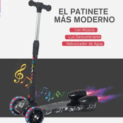 Homcom - Patinete scooter con efectos de luz y sonido* Patines Y Monopatines