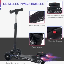 Homcom - Patinete scooter con efectos de luz y sonido* Patines Y Monopatines