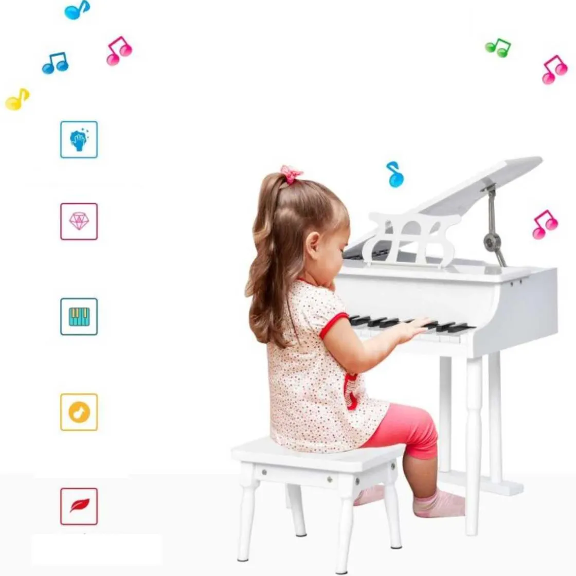 Homcom - Piano de Cola Electrónico 30 Teclas