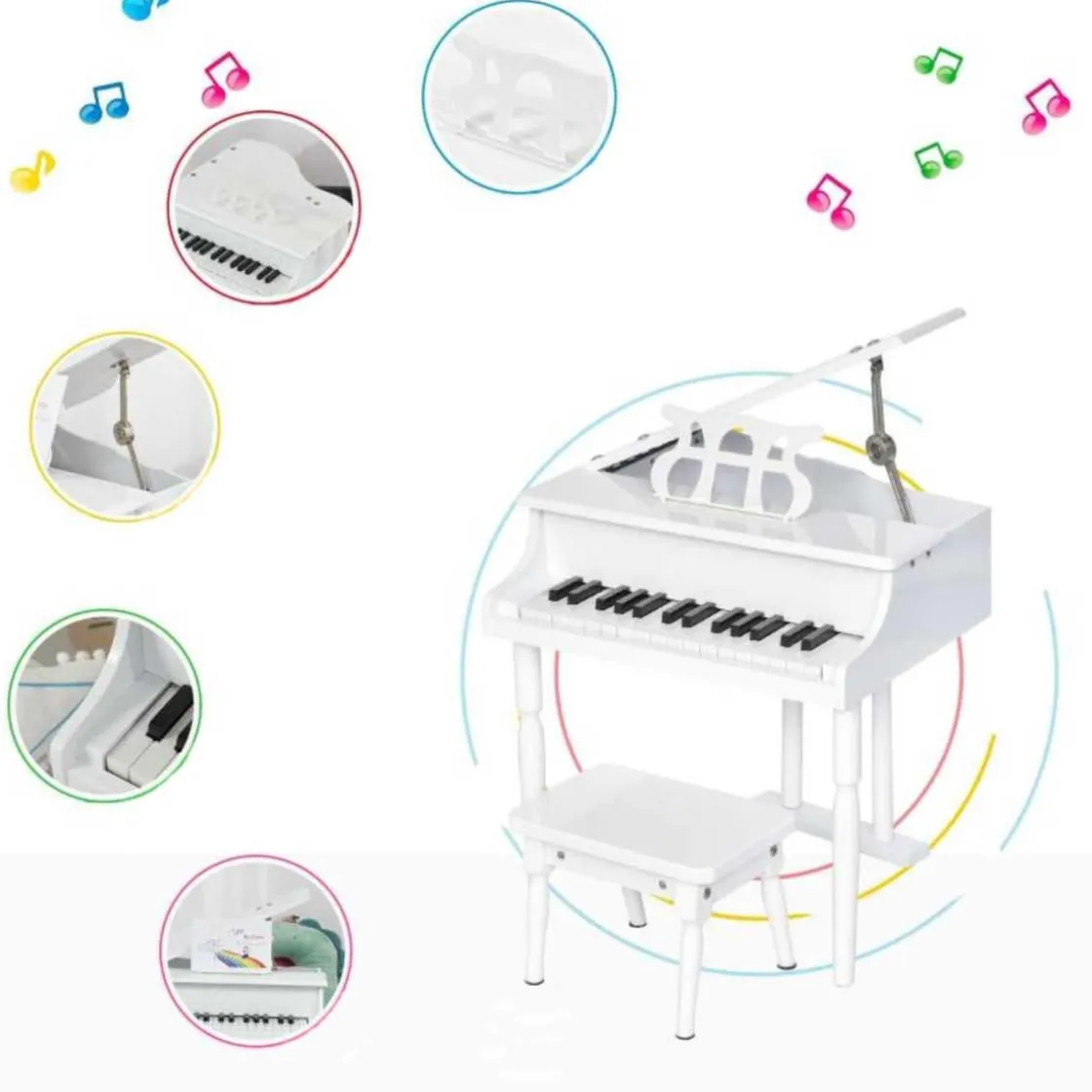 Homcom - Piano de Cola Electrónico 30 Teclas
