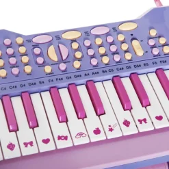 Homcom - Piano Infantil 37 Teclas Rosa