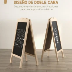 VINSETTO Homcom - Pizarra caballete doble con tizas y plantillas* Steam|Arte Y Manualidades