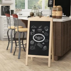 VINSETTO Homcom - Pizarra caballete doble con tizas y plantillas* Steam|Arte Y Manualidades