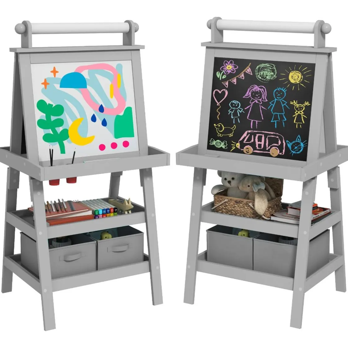 AIYAPLAY Homcom - Pizarra doble cara con caballete