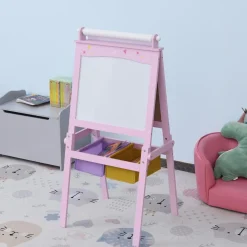 Homcom - Pizarra infantil 3 en 1 con caballete* Steam|Arte Y Manualidades