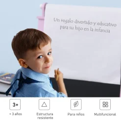 Homcom - Pizarra infantil 3 en 1 con caballete* Steam|Arte Y Manualidades