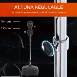 Homcom - Punching Ball con altura ajustable