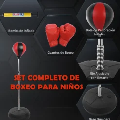 Homcom - Punching Ball con guantes* Deportes