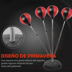 Homcom - Punching Ball con guantes* Deportes