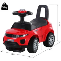 Homcom - Quad Correpasillos sin Pedales Rojo