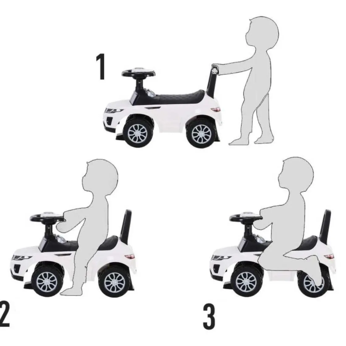 Homcom - Quad Correpasillos sin Pedales Blaco