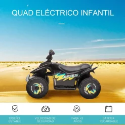 Homcom - Quad Eléctrico Batería 6V Negro* Vehículos De Batería O A Pedales