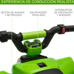 Homcom - Quad Eléctrico Batería 6V Verde* Vehículos De Batería O A Pedales