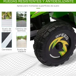 Homcom - Quad Eléctrico Batería 6V Verde* Vehículos De Batería O A Pedales