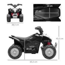 AIYAPLAY Homcom - Quad eléctrico Honda Negro
