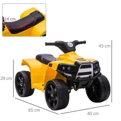 Homcom - Quad Eléctrico para Niños* Vehículos De Batería O A Pedales