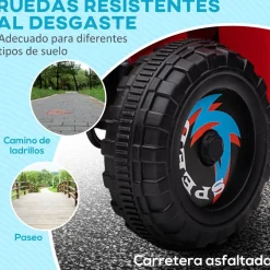 Homcom - Quad Eléctrico Rojo con Remolque* Vehículos De Batería O A Pedales