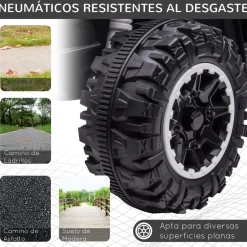 Homcom - Quad eléctrico 12V blanco