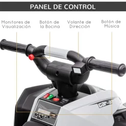 Homcom - Quad eléctrico 12V blanco