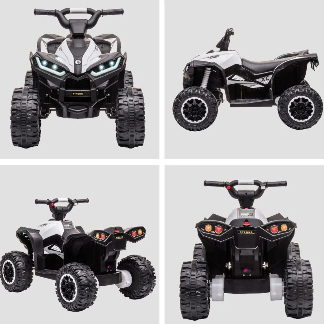 Homcom - Quad eléctrico 12V blanco