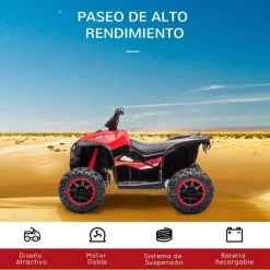 Homcom - Quad eléctrico 12V rojo* Vehículos De Batería O A Pedales