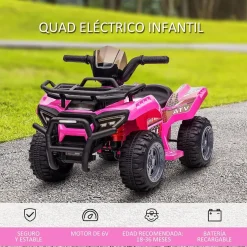 Homcom - Quad eléctrico 6V rosa* Vehículos De Batería O A Pedales
