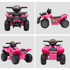 Homcom - Quad eléctrico 6V rosa* Vehículos De Batería O A Pedales