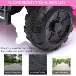 Homcom - Quad eléctrico 6V rosa* Vehículos De Batería O A Pedales