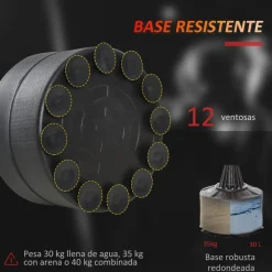 Homcom - Saco de boxeo de pie con brazo giratorio