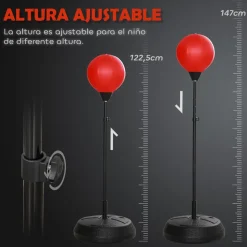 AIYAPLAY Homcom - Saco de boxeo infantil de pie 147 cm