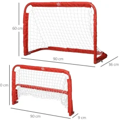 Homcom - Set de 2 porterías plegables de fútbol* Deportes
