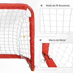 Homcom - Set de 2 porterías plegables de fútbol* Deportes