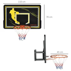 Homcom - Tablero de baloncesto* Deportes