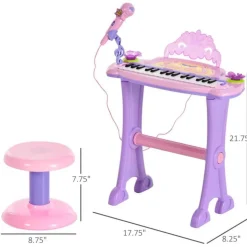 Homcom - Teclado Electrónico Infantil 32 Teclas* Música|Electrónicos